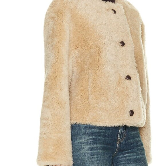 Nili Lotan Carole Shearling Short Coat - Picture 3 of 10